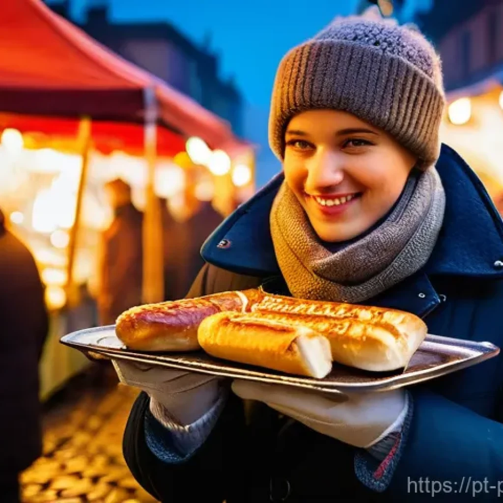 폴란드 길거리 음식 투어 - **Prompt: Polish Street Market Delights**
A captivating, high-resolution photograph capturing a ...