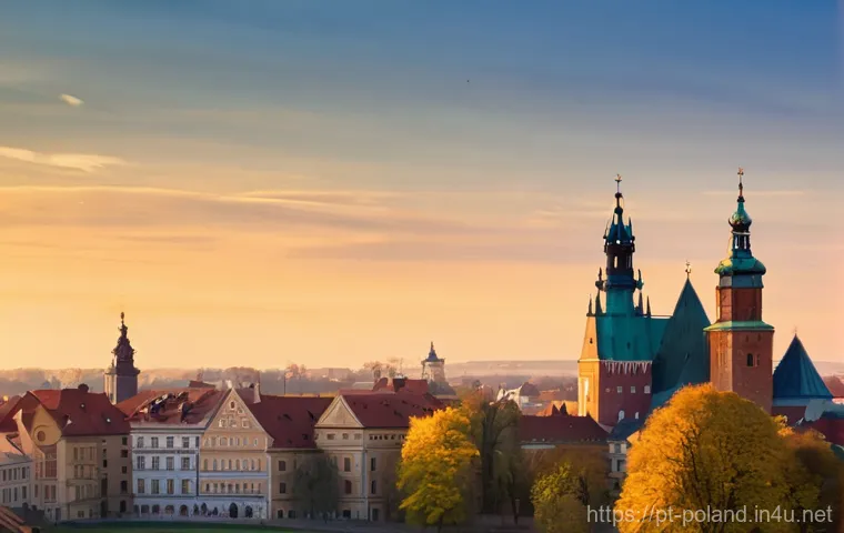 크라쿠프 명소 추천 - **Prompt: The Grandeur of Krakow's Main Market Square**
    A wide-angle, highly detailed, realistic...