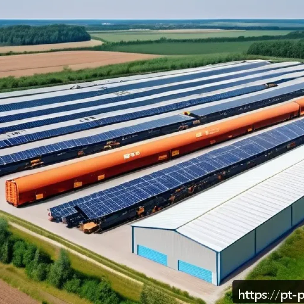 폴란드와 우크라이나 경제 협력 - A bustling modern logistics hub located on the Poland-Ukraine border, featuring large warehouses wit...