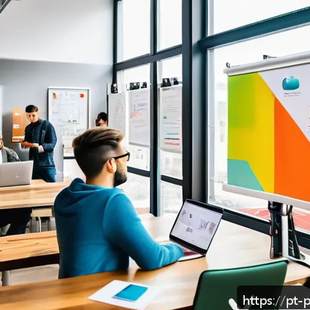 폴란드 스타트업 환경 - A modern coworking space in Warsaw filled with diverse young professionals collaborating on laptops ...